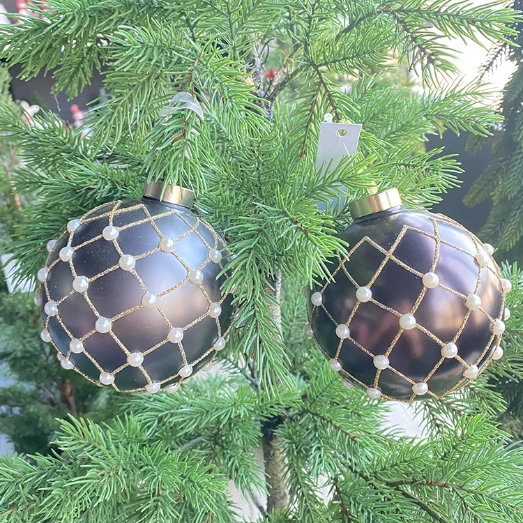 Hot Product OEM ODM Small Mini Christmas Xmas Tree Ornaments Pendant Shaped Glass Bubble Decorations