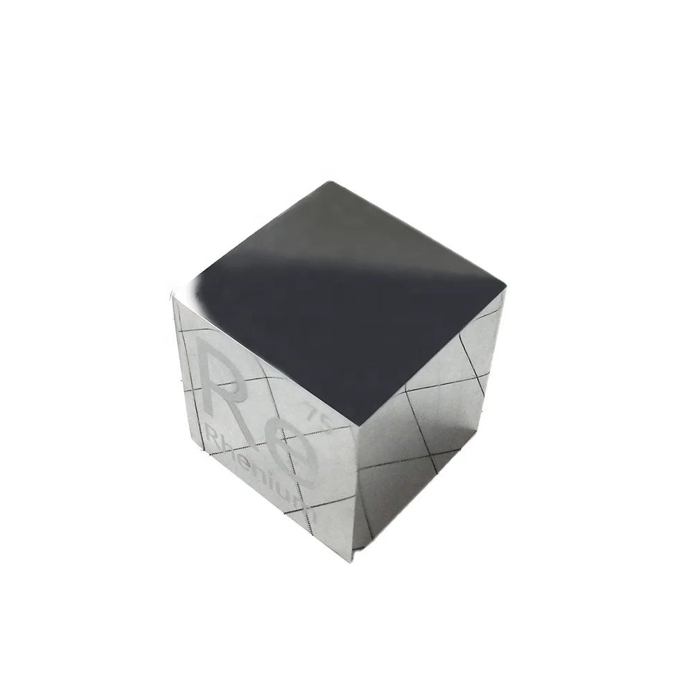 25.4mm 1 Inch Re element cube,Mirror polished compact rhenium cube supply