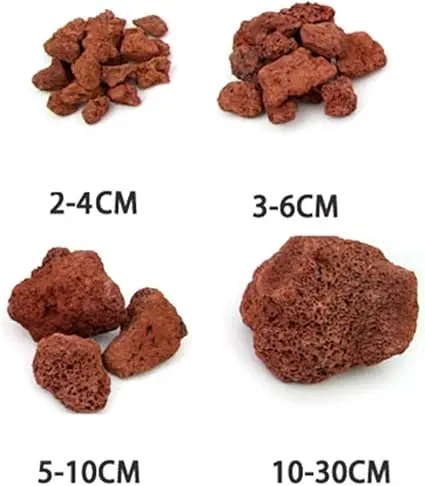 Filter media aquarium filter material ocean decoration red volcanic lava rock