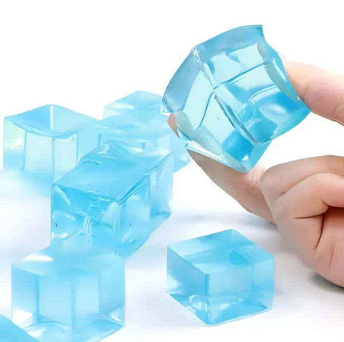 New Cute Cat Claw Kawaii Crystal Ice Cube Mochi Stress Relief Ball Small TPR Soft Rubber Jelly Sticky Toys Cute Cat Claw