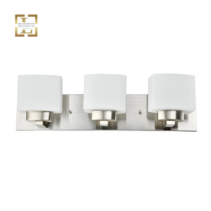 Modern Hot Selling Glass Wall Lamp Black E26 Lights Indoor Bathroom Vanity Sconce Fixtures LED Wall Lights
