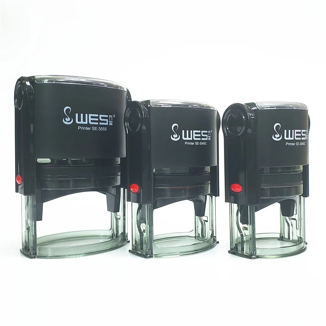 WES self-inking stamp SE-3555 office stamp with oval imprint