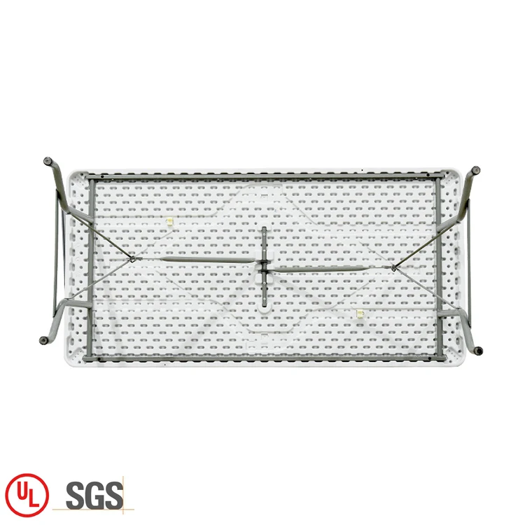 White plastic outdoor fold foldable folding portable catering picnic Rectangle Folding Table 5FT 4 person