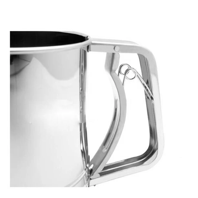 500 мл из нержавеющей стали сетка фильтр грубой очистки поворотная рукоятка для просеивания муки с 2 провода видео-телефон двери перемешивающего устройства