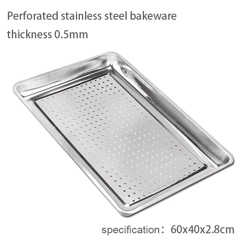 Bakery rectangular cake pan bakeware oven tray baking Perforated stainless steel pan