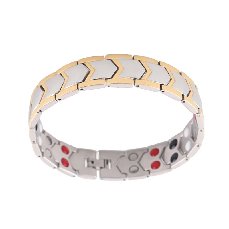 New Design 4 in 1 Germanium & Magnetic Stainless Steel Health Bracelet