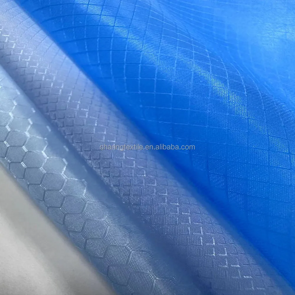 Ultralight Tear Resistant 30D PA66 Nylon 66 N66 Diamond Honeycomb Ripstop Dobby Nylon Taffeta Fabric For Hammock