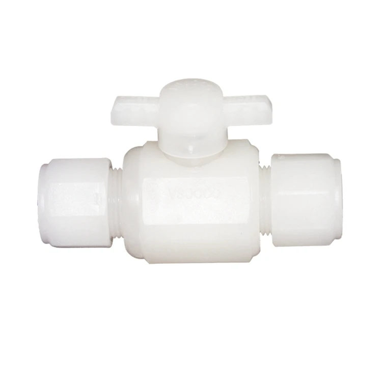 Chinese Factory Globe Valves Double Union Cock White Plastic PP PVDF cock ball valve