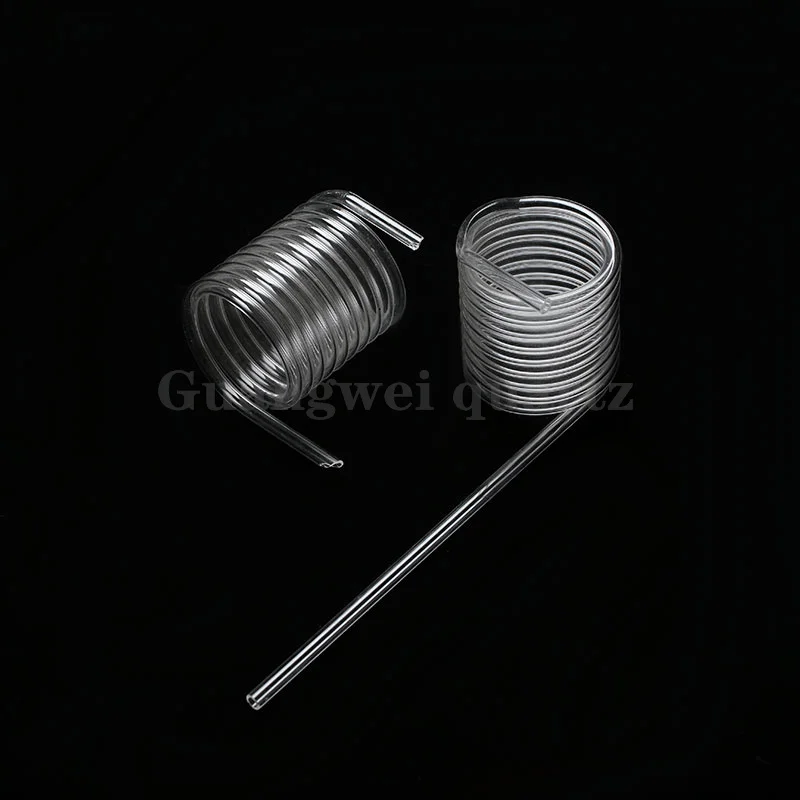 Clear Spiral Quartz Glass Tube Heaters Fused Glass quartz Coil Tube for Chemical Industry