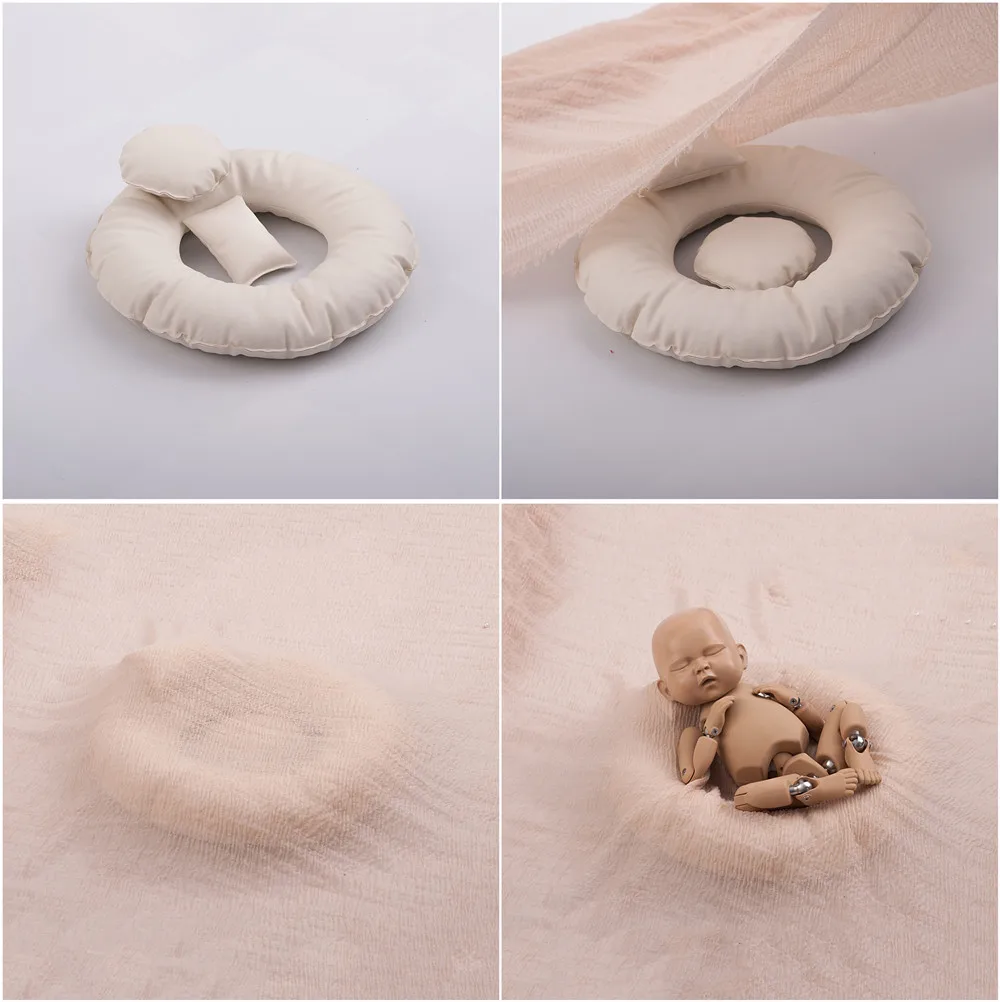 Photo Posing Bean Bag Pillow Basket Stuffer Baby Photography Prop Newborn Posing Aid Pillow Photoshoot O Shape Basket