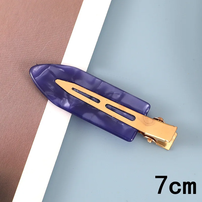 Korean Fancy Hairpins Luxury Gold Metal No Bend Acetate Hair Clip Designers Custom Women Hair Accessories Clips Set for Girls