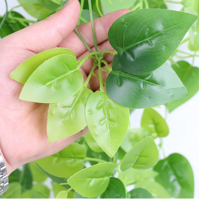 Artificial ivy hanging vine plants iced forked ice heart leaf  artificial hanging plants vine