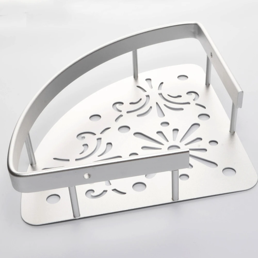 Luxury 304 Stainless Steel Bathroom Shelves Corner Racks Sus304 Triangle Bathroom Storage Rack Shower Rack Basket