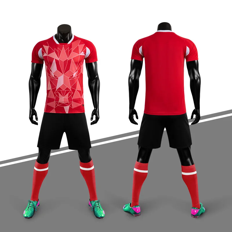 sublimation printed football Jersey custom school team sports clothing quick dry soccer jerseys soccer kits uniforms for man