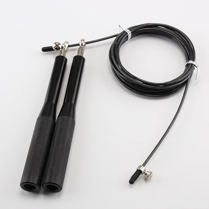 PVC Coated Steel Wire Skipping Jumping Rope With Aluminum Handle Universal Joint For Sports Home Gym Exercise