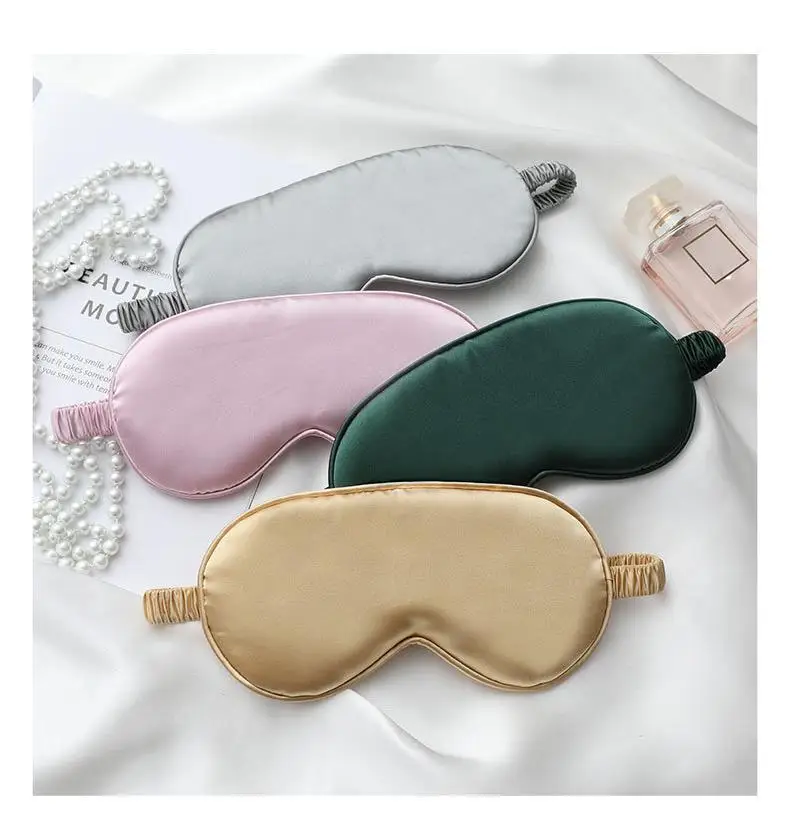 OEM/ODM Wholesale 100% Organic Satin Silk Eye Mask Personalized Night Sleep Soft Eye Masks
