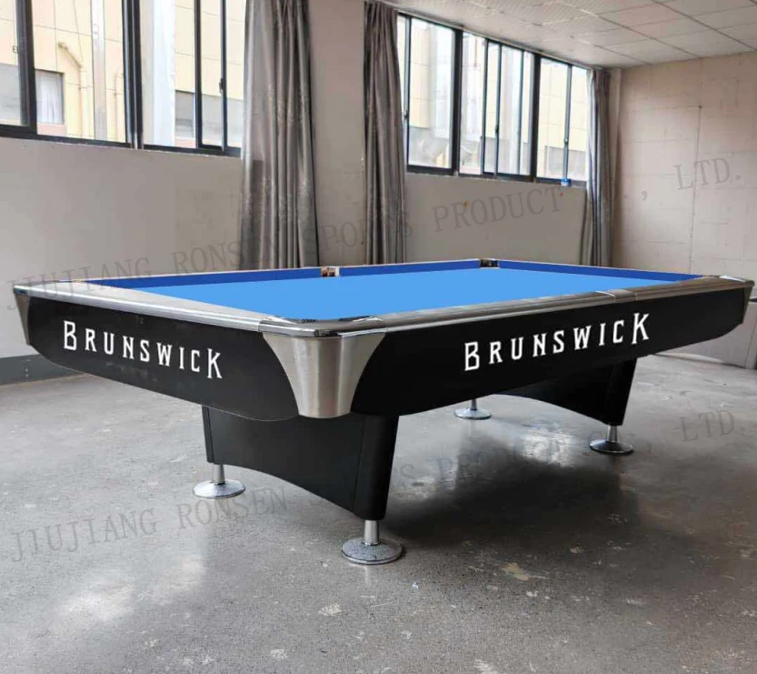 Philippine Popular Sale 9ft Custom Scallop Corner Billiard Pool Table with with Freebies Accessories and LED Light