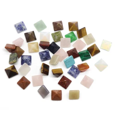 Crystal Healing Chakra Stones Natural Pyramid Stone Set Diy Jewelry Making Random Color