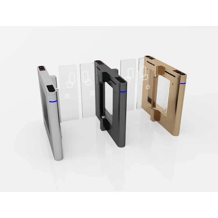 Manufacturer Supplier High Quality Glass Security  Face Scan Recognition Turnstile Swing Barrier Gate For Office And Apartment