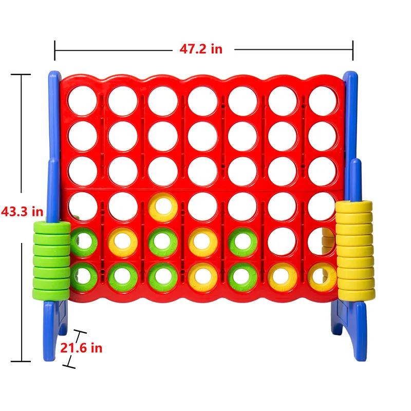 Giant 4-In-A-Row 4-to-Score Material Of Jumbo Big Size Large Lucite Acrylic 4 In A Row Giant connect Game Set for Outdoor
