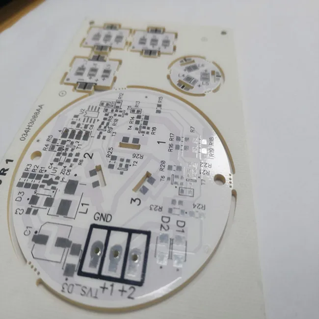 PCB for Led Bare MCPCB Aluminum Customized Silver Gold Custom Copper Flash Surface Board Material Origin Plated GUA Size Hole