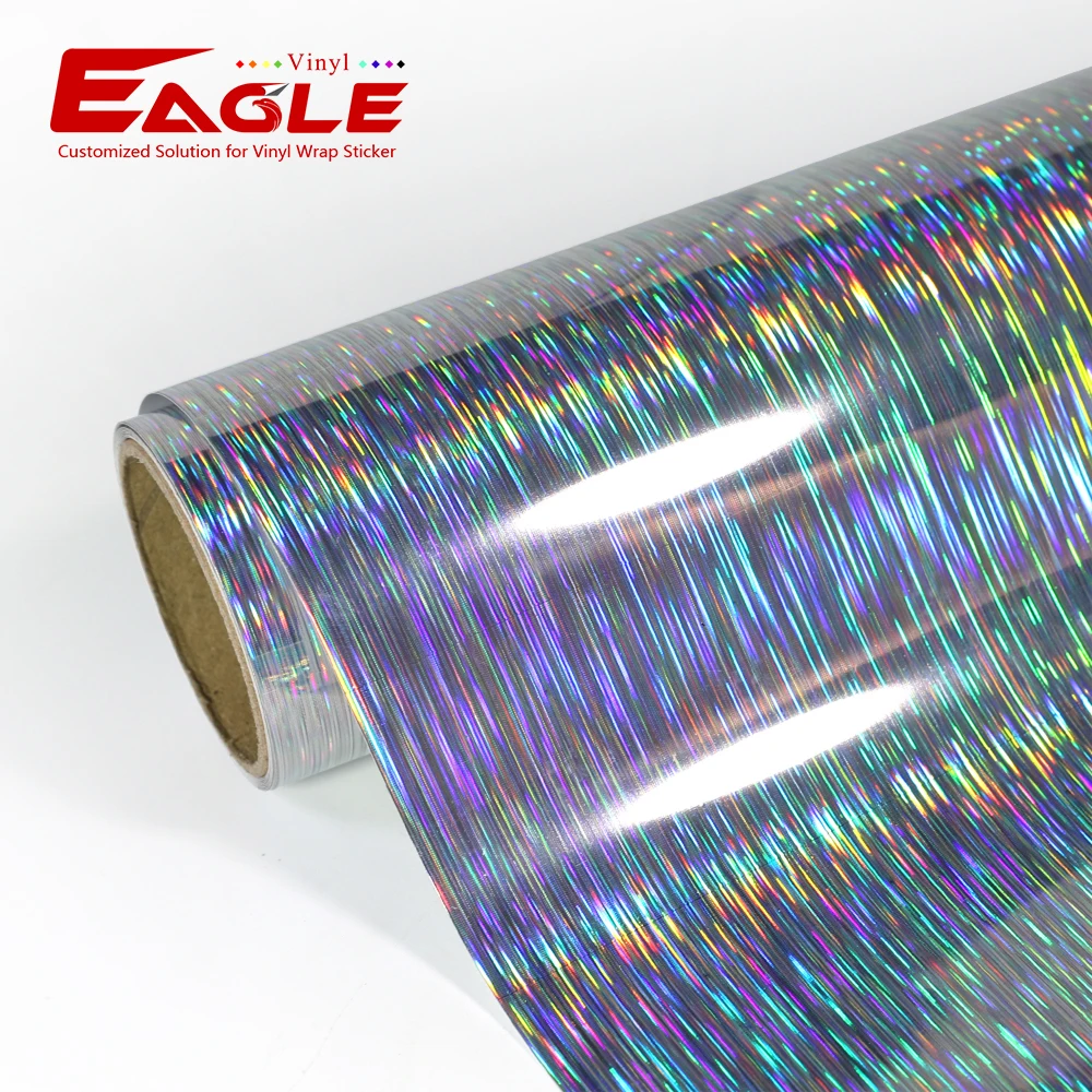 Автомобильная наклейка с самоклеящейся матовой голографической серебристой ПВХ самоклеящаяся виниловая бумажные рулоны