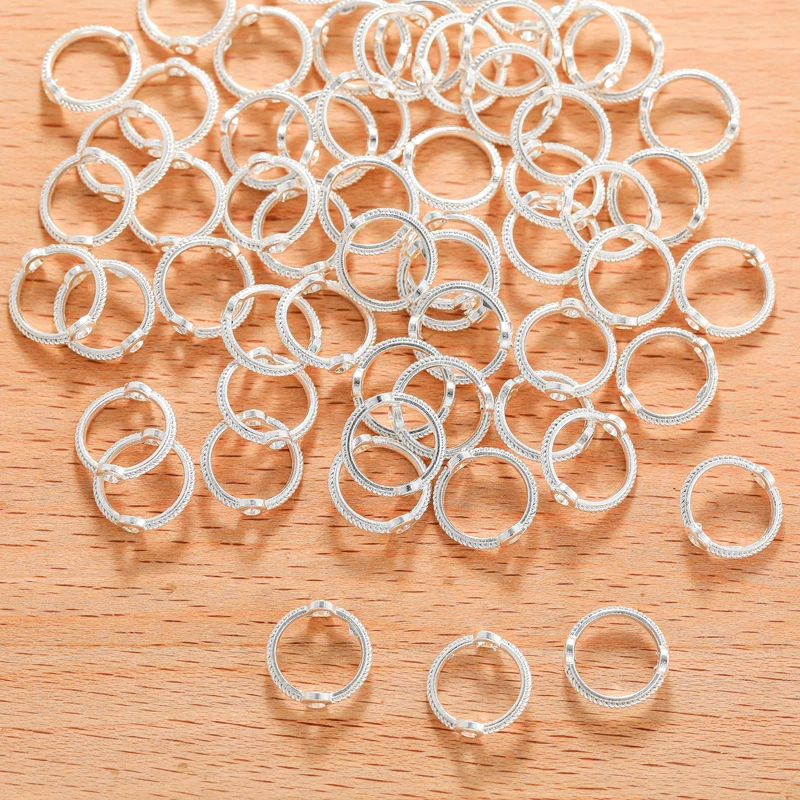 100pcs/bag 6 8 10 mm Mix Vintage Bead Ring Spacer Beads Cap DIY Bracelet Beads For jewelry Making Accessories Finding V152