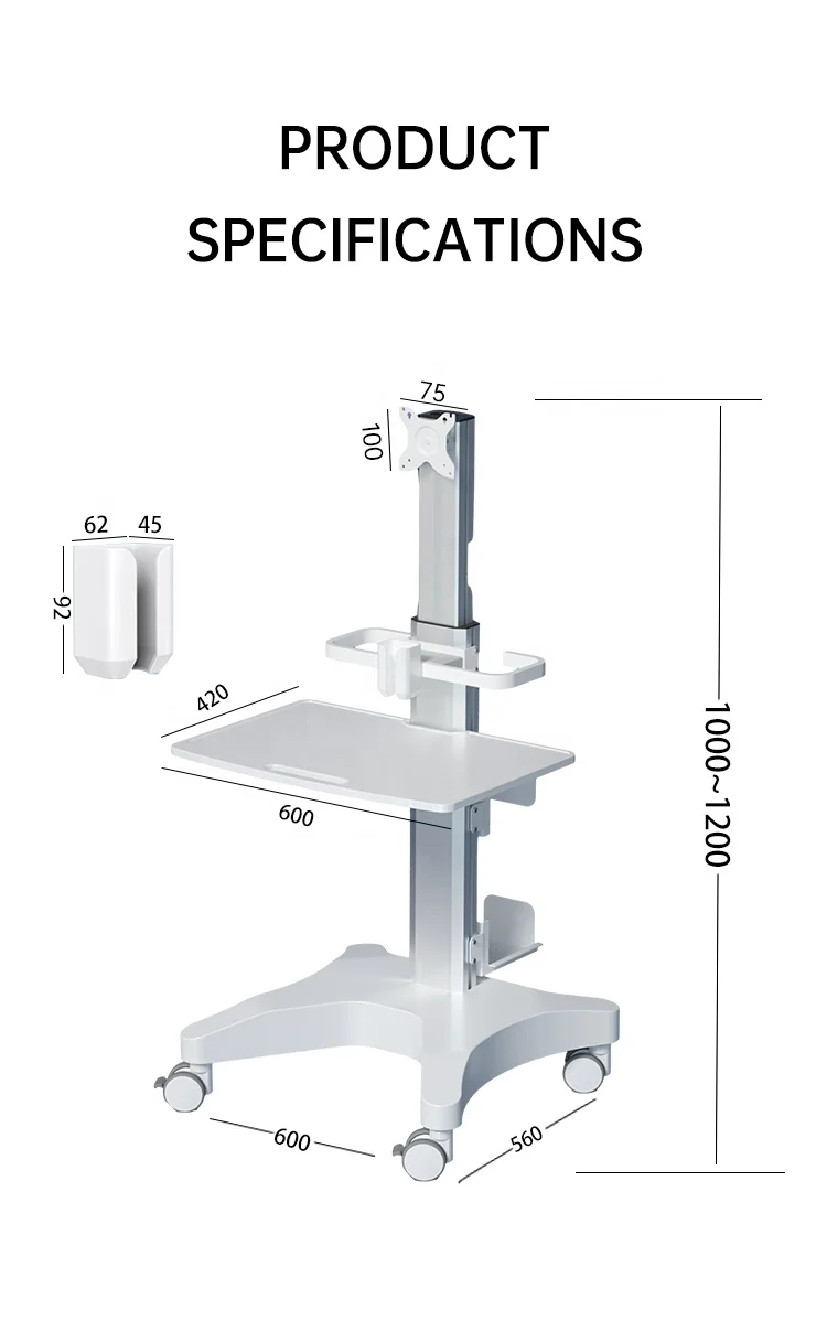 The Best Price Dental Trolley With Socket Clinic Furniture Dental Cart With The Tray