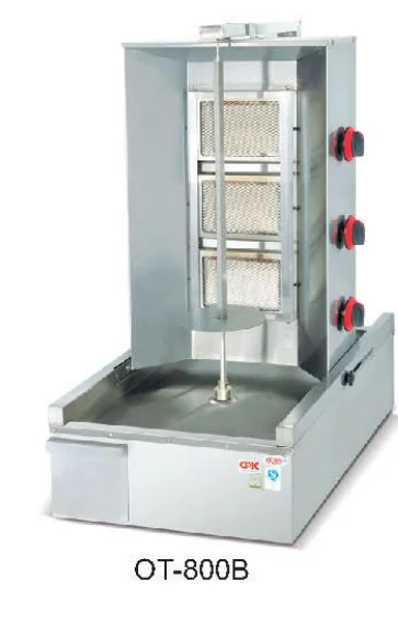 Factory Price Commercial  Counter Top Gas Grill 5 Burner Stainless Steel  Shawarma Machine  Kebab Machine