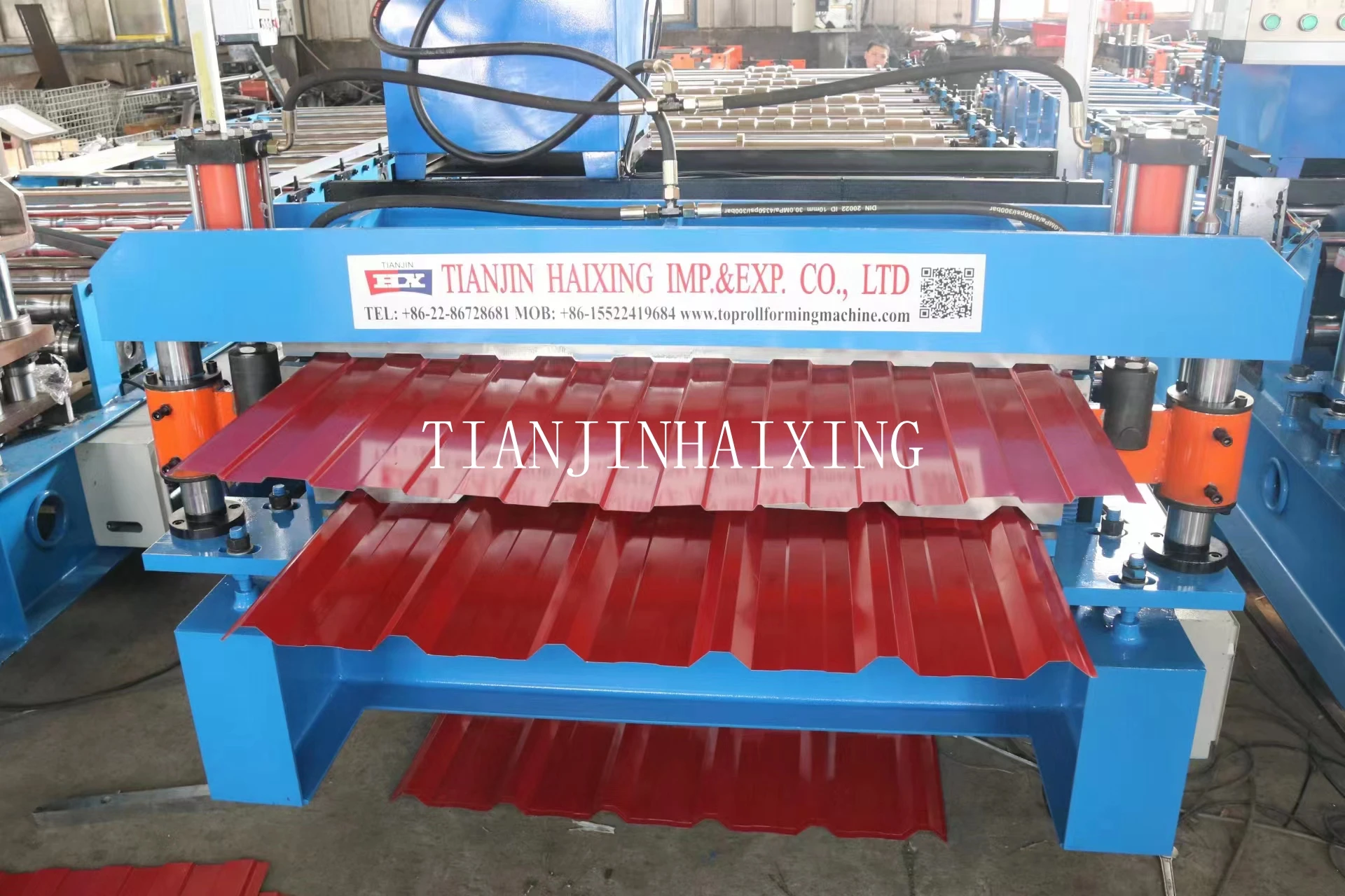 customized color hydraulic guide pillar cutting tile making machine automatic iron steel double layer roof roll forming machine