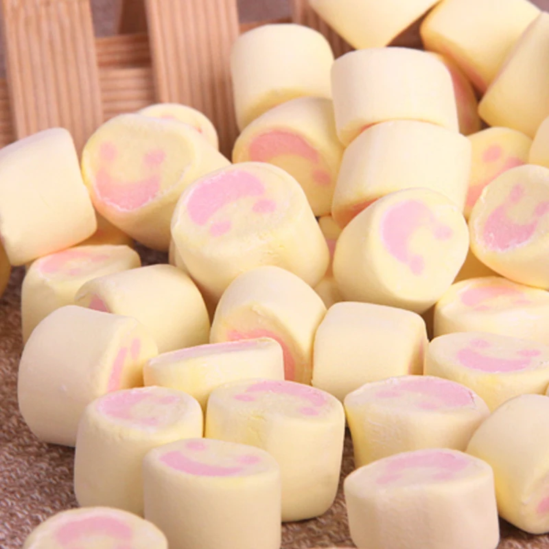 Wholesale Chinese snack marshmallow exotic candy food cotton candy confectionery soft candy mango fruit sour sweet snack for kid
