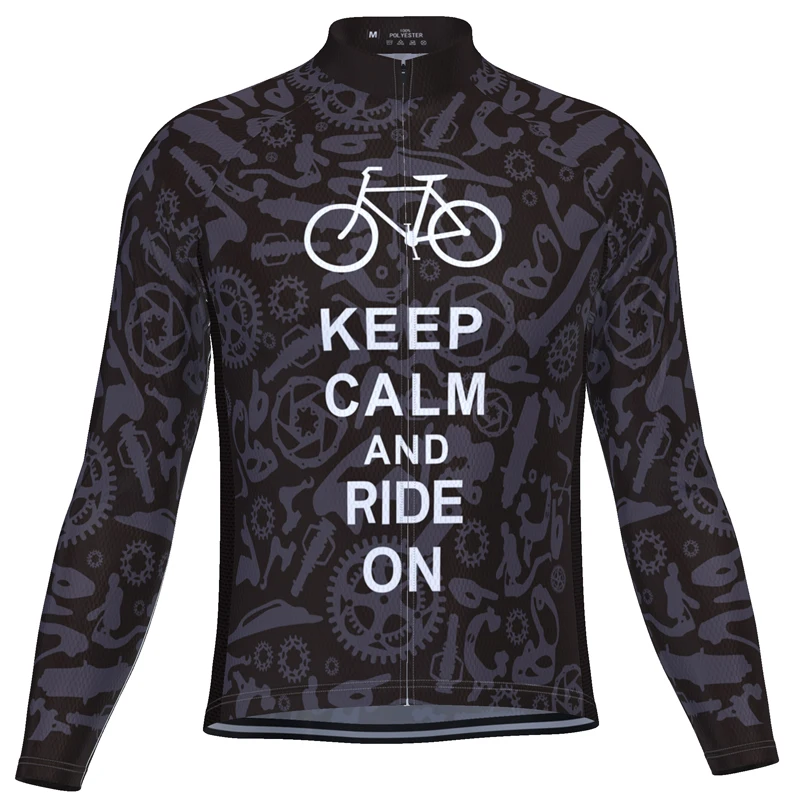 Hirbgod Новый горный велосипед Mtb Велоспорт Джерси дышащий Быстросохнущий черного цвета для мужчин велосипед рубашки с коротким рукавом с надписью «Keep Calm and езды на велосипеде ShirtTYZ077-02
