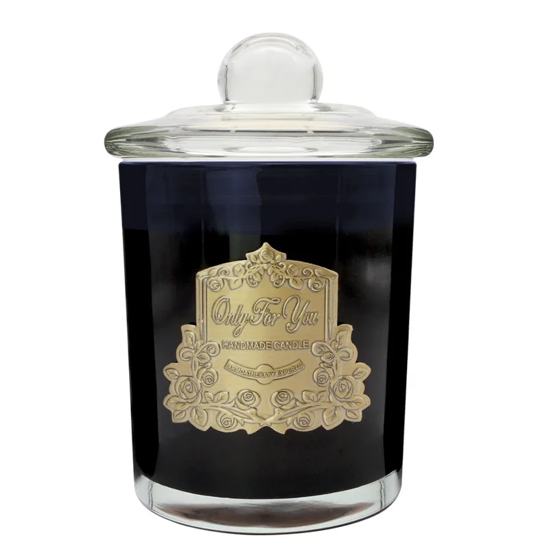 Fashion Luxury Aromatherapy Symbol Of Royal Power Metal Private Label Plates Jar Scent Candles
