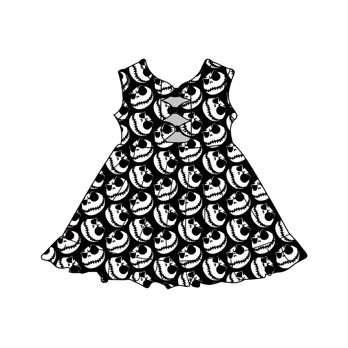 Short Sleeve Round Neck Dresses For Girls Casual Kids Frock Bow Peplum Skirt Girl July 4th Summer Dress