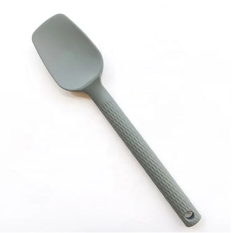 Wholesale New Pattern Printing Heat Resistant Non Stick Silicone Spatula Nylon Handle For Cake Baking Spatula