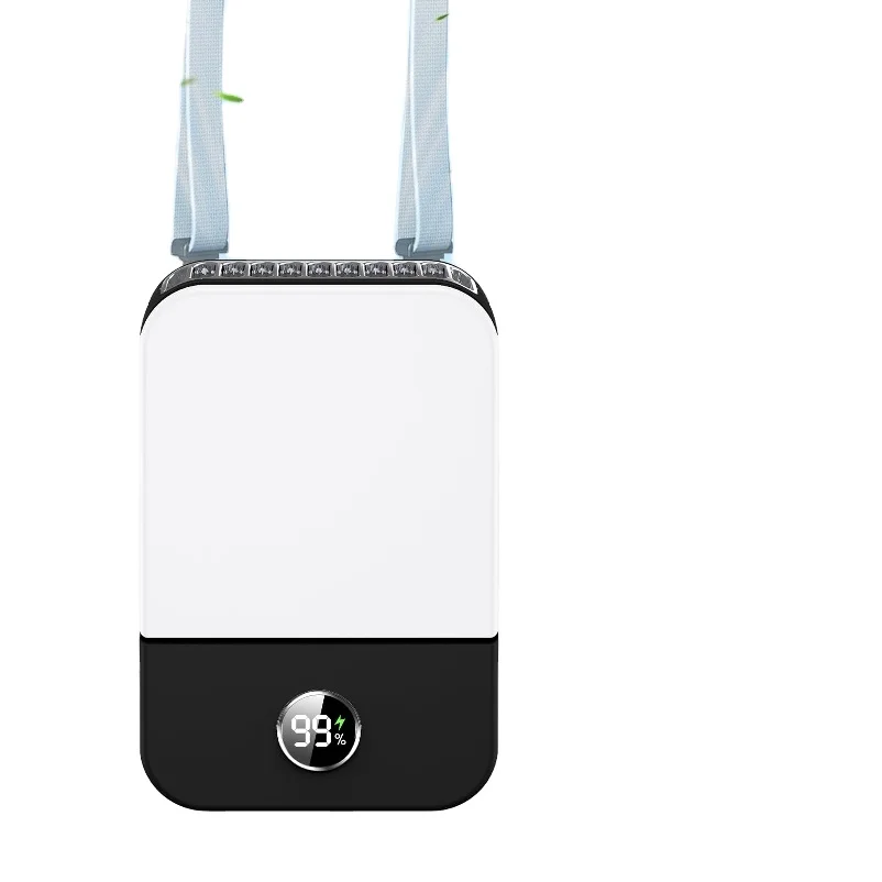 Neck Rechargeable Fans Mini Hanging Neck Hand Fans New Style Led 3 Speed Small Portable Wearable Air Cooler Neck Fan