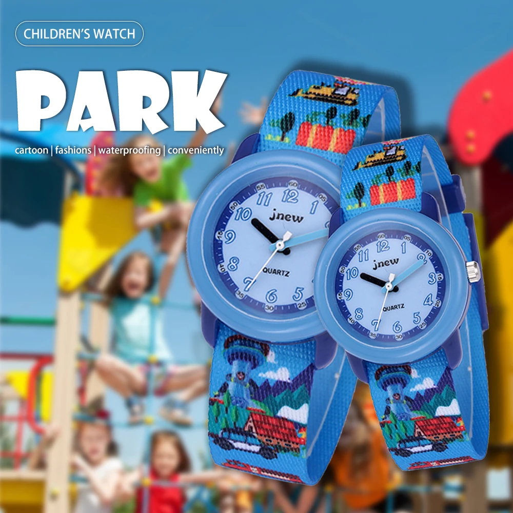 Waterproof Children Kids Ribbon Watches For Boys Girls Analogue Sports Wrist Watch Time Teaching Tool