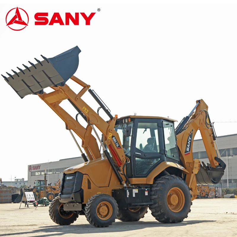 SANY backhoe wheel loader landscaping tractor with front end loader and backhoe