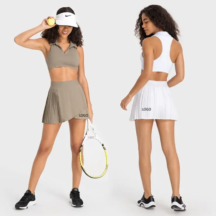 Manufacturer Workout Athletic Exercise Golf Yoga Dress With Shorts Lady Golf Dress Women Tennis Skirt