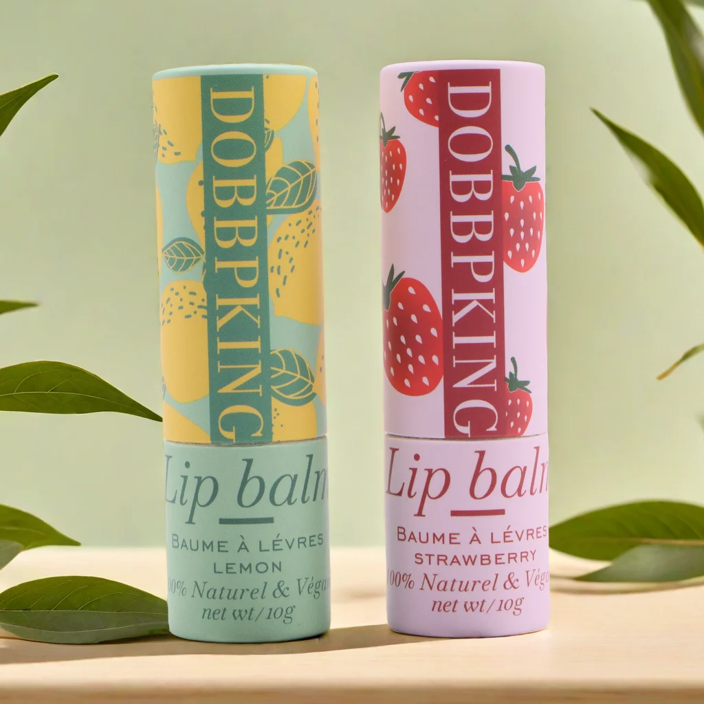 100% biodegradable kraft paperboard oil-proof lined cylinder box craft paper lip balm cardboard tube cosmetic paper jar