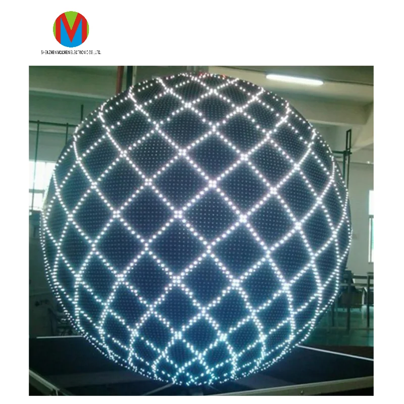 P1.5 P1.8 P2 P2.5 P3 P4 Indoor Outdoor Advertising Round Ball Module Spherical Flexible Sphere Led Display Screen