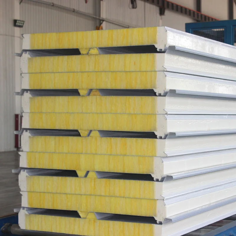 Оптовая продажа с завода, теплоизоляционная стеклянная вата, сэндвич-крыша, Изолированная панель для звукоизоляции