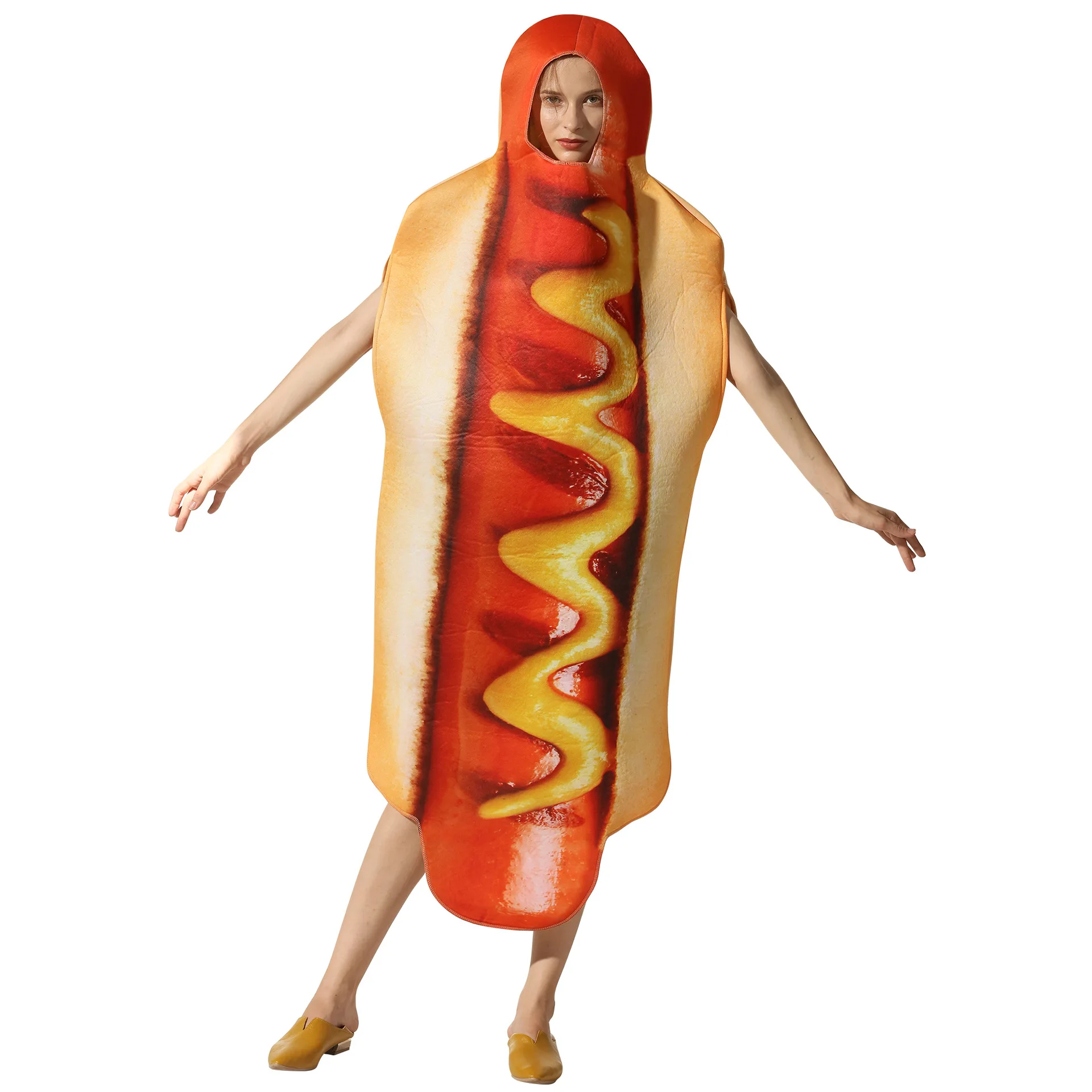 Free Size Halloween Party Adult Hot Dog Cosplay Costumes Stage Costume