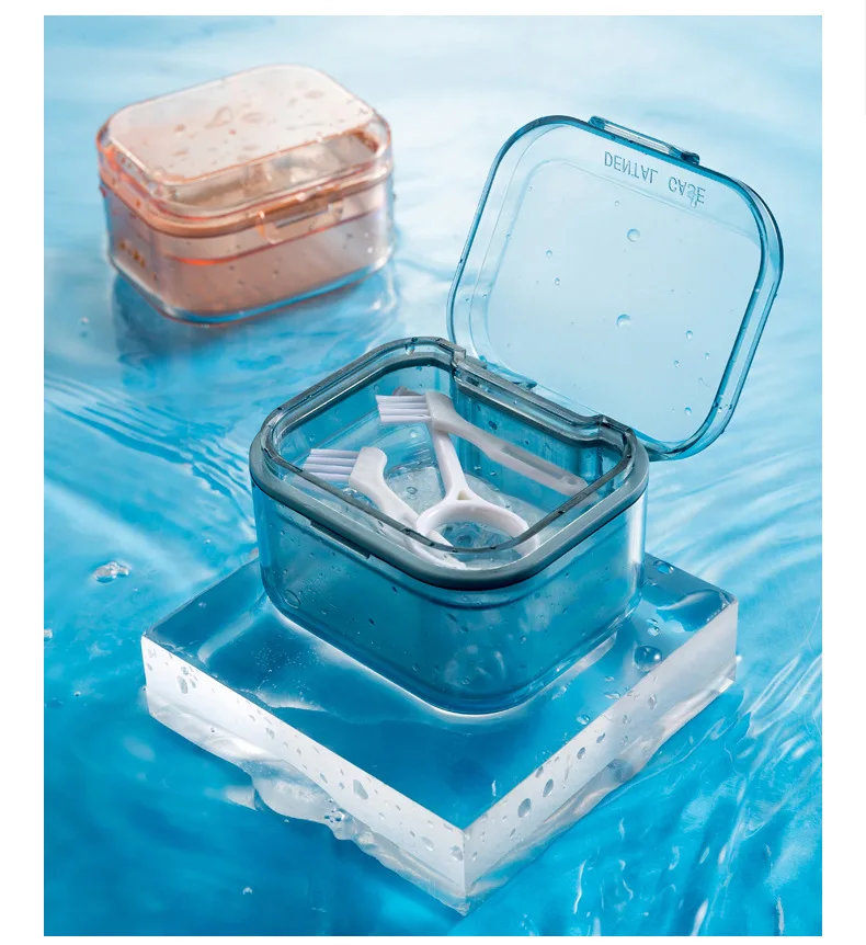 Hot Sale  Mouth Guard Case Orthodontic Retainer Case Organizer Denture Drill Bit Holder for Travel Braces Cleaner Kit