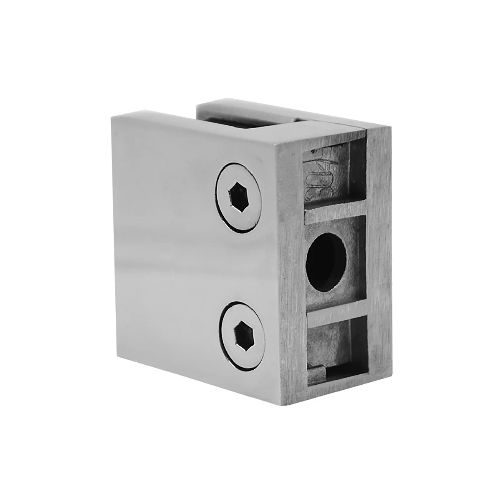 Heavy Duty Glass Holder Rack 304 Stainless Steel Square Glass Clamp for Glass railing  Precision cast stainless steel stairs, gu