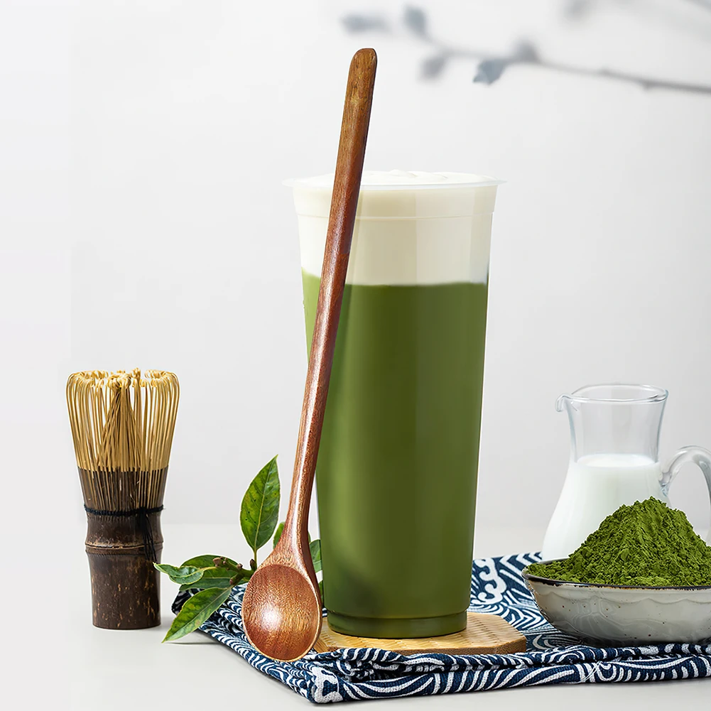 Custom Wooden Bar Spoon for Honey and Cocktail Long Handle Slot Spoon for Fruit Can