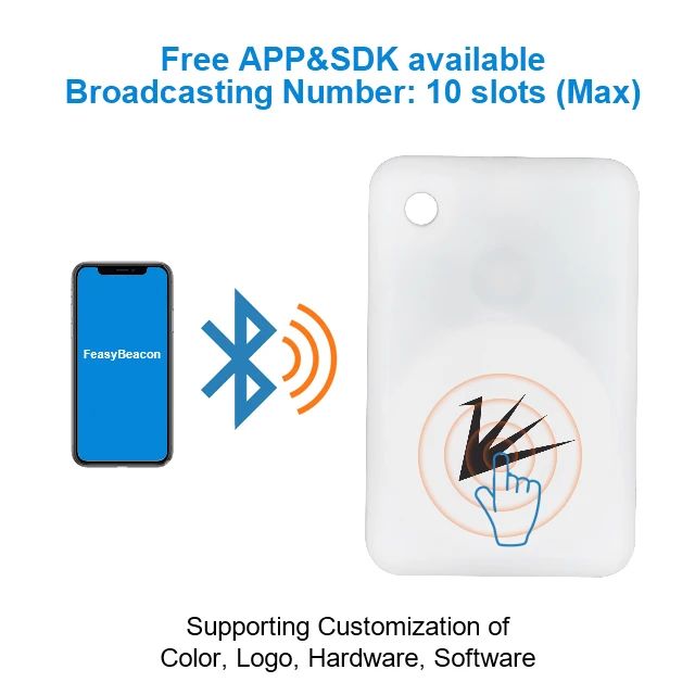 Feasycom Ultrasmall Long Distance Bluetooth 5.1 iBeacon Low-energy DA14531 BLE Beacon Tag Card For Wearable Devices