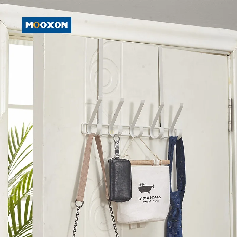Черный Регулируемый крючок для одежды, подвесной органайзер для хранения одежды, металлические крючки для ванной комнаты, вешалка для одежды на дверь