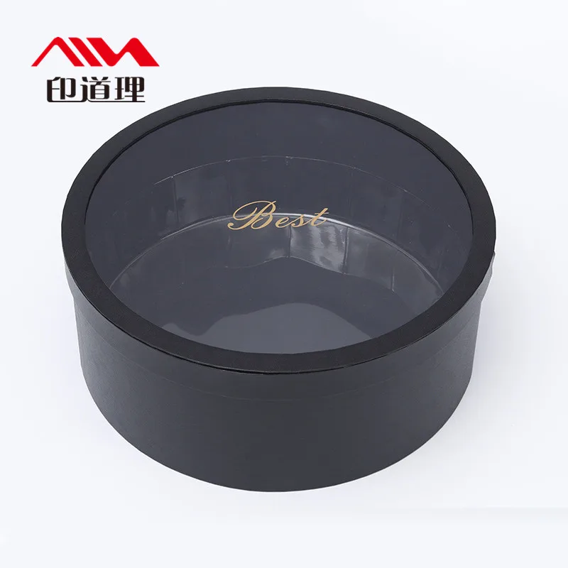 Personalized Velvet Flower Box Round Cardboard Flower Box For Rose Flower Packaging