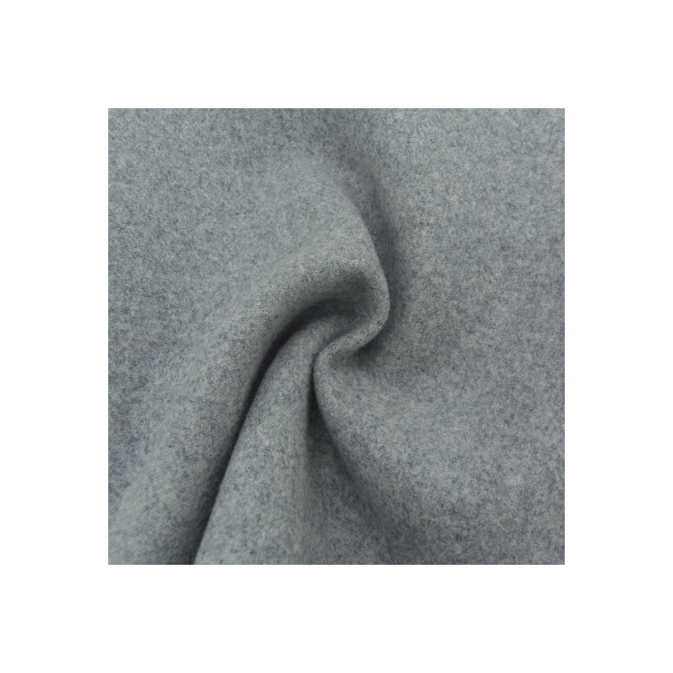 double face cut velvet woolen clothfabric plain dyed color melton leisure woven fleece textile for overcoat